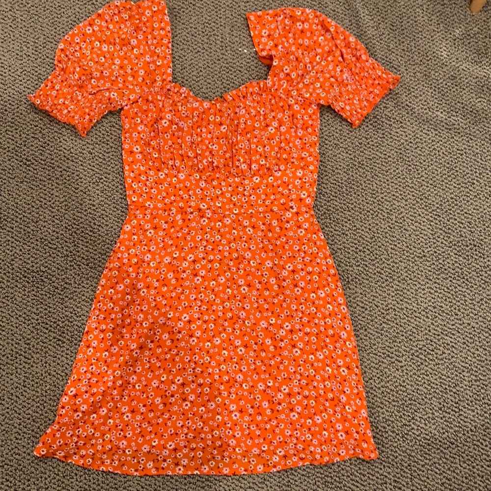 NWT orange flower dress